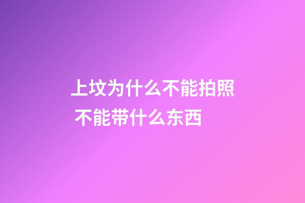 上坟为什么不能拍照 不能带什么东西